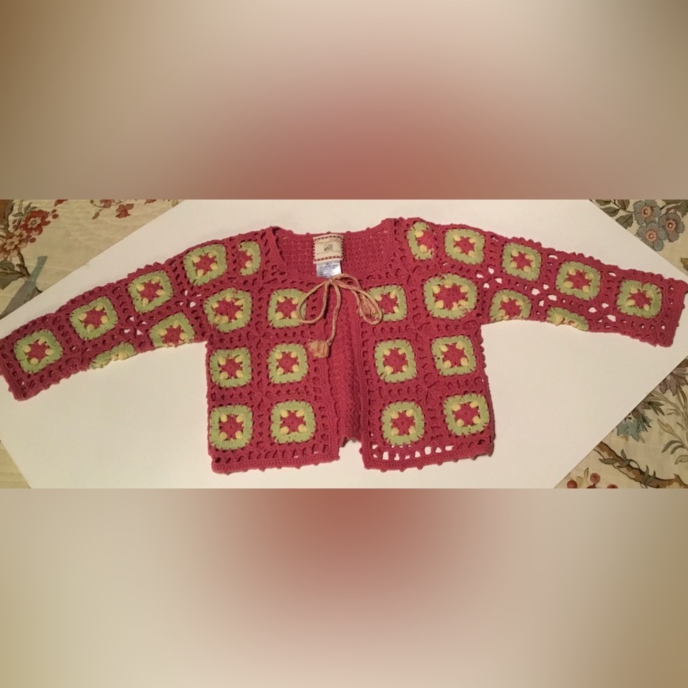 Cornelloki For Cornell Trading Crochet Sweater Size 2T